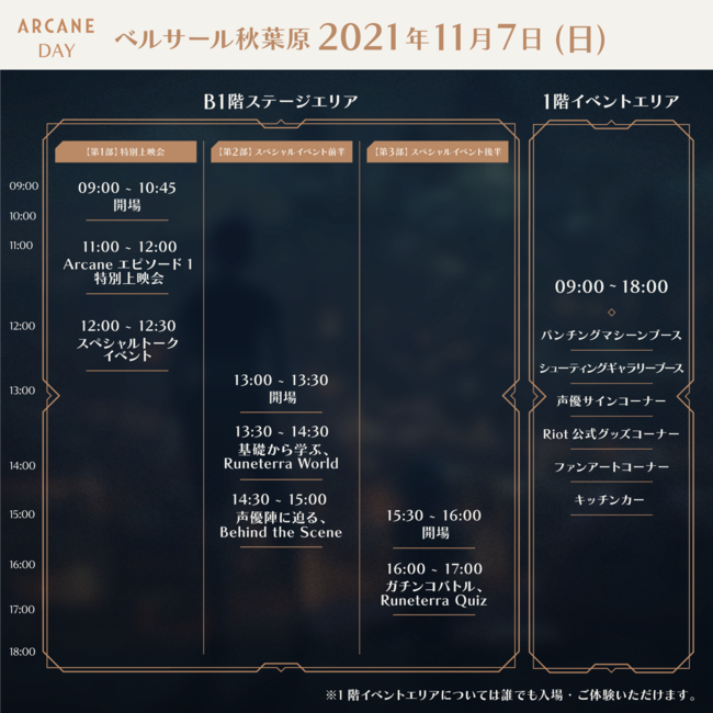 『リーグ・オブ・レジェンド』初のアニメシリーズ『Arcane（アーケイン）』公開を記念したオフラインイベント「ARCANE DAY（アーケイン・デイ）」を11月7日にベルサール秋葉原にて開催！のサブ画像2