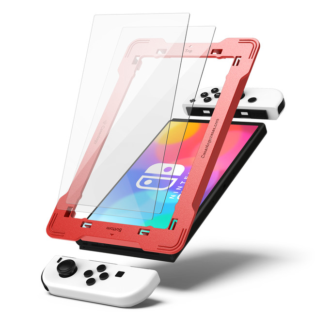 Caseology、Nintendo Switch 有機ELモデル(OLED) 用「ガイド枠付強化ガラスフィルム(2枚)」を発売。のサブ画像6