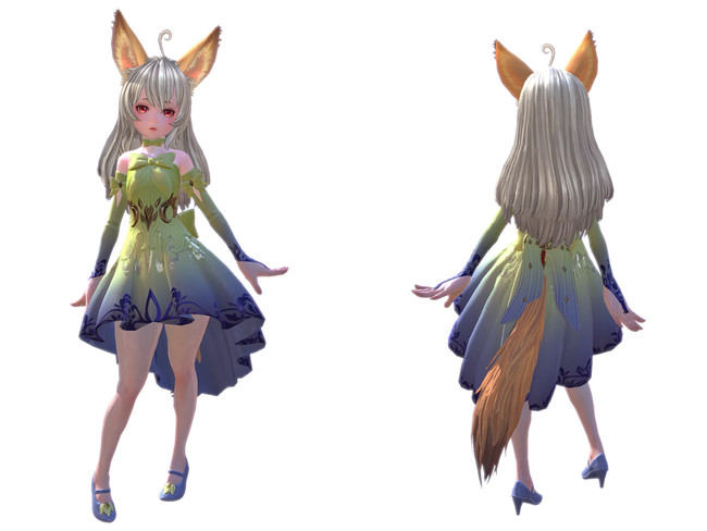 PC向けファンタジーMMORPG『TERA』エリーン女学園からついに卒業！2週間限定でもれなくプレゼントを進呈　次回アップデート予告も本日公開！のサブ画像2_▲フィッシュテールドレス・オーロラ　7日期間性