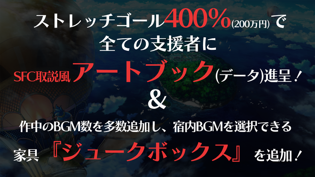 経営SLG「ダルマ島の宿屋さん」のクラウドファンディングが開始約1時間で目標金額達成！追加のストレッチゴールを発表！12月5日まで支援受付中のサブ画像1