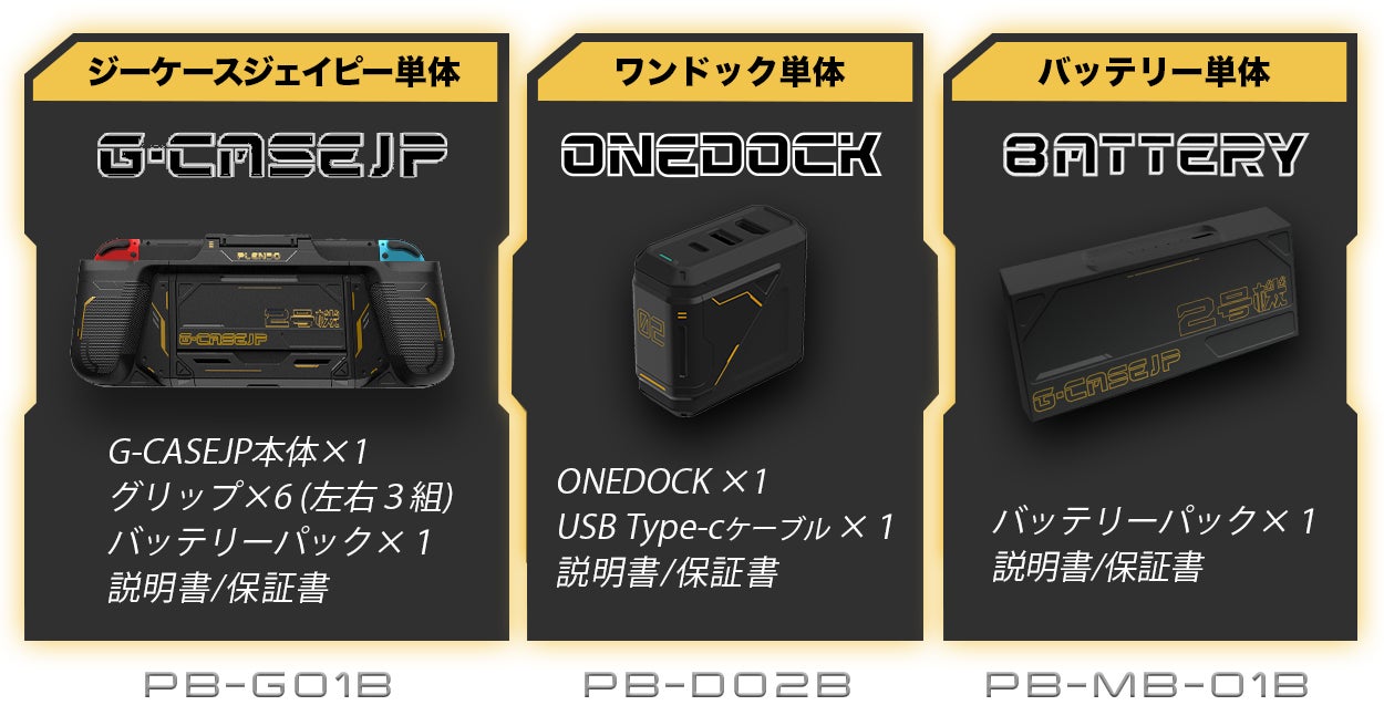 米クラファンにて約8,470万円の支援を集めた多機能ゲームケース「G-CASEJP」販売決定のサブ画像11_ファミリーパック セット内容