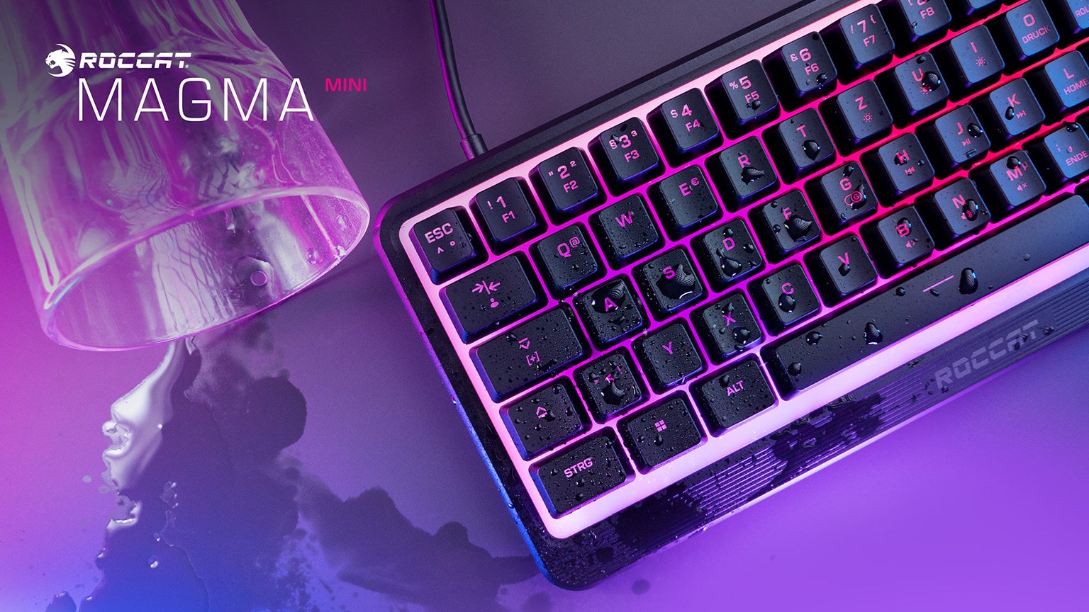 通常の60%サイズで防塵防水設計のキーボード  ROCCAT「Magma Mini」の販売を開始のサブ画像1