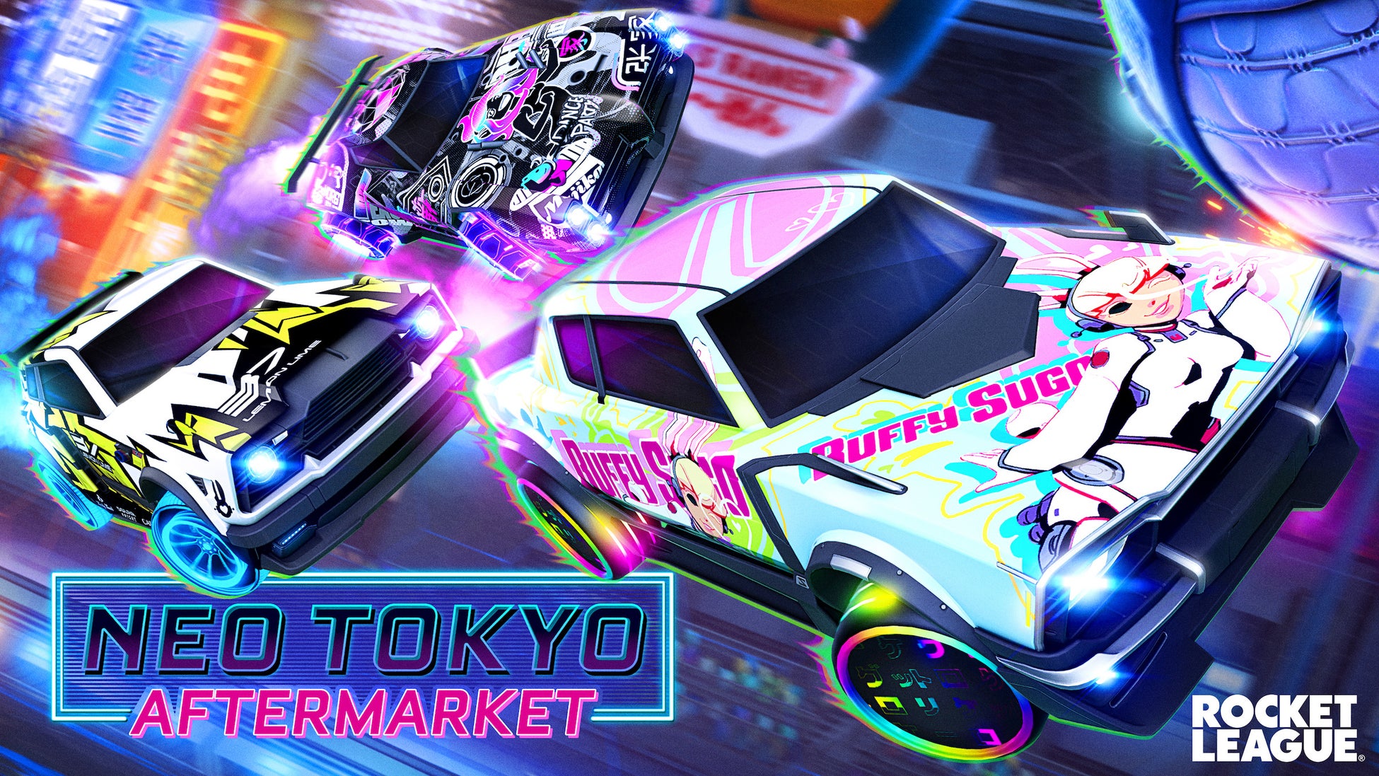 夜が明け、街は活気づく ロケットリーグ®にて「NEO TOKYO：Aftermarket」を期間限定開催のサブ画像1