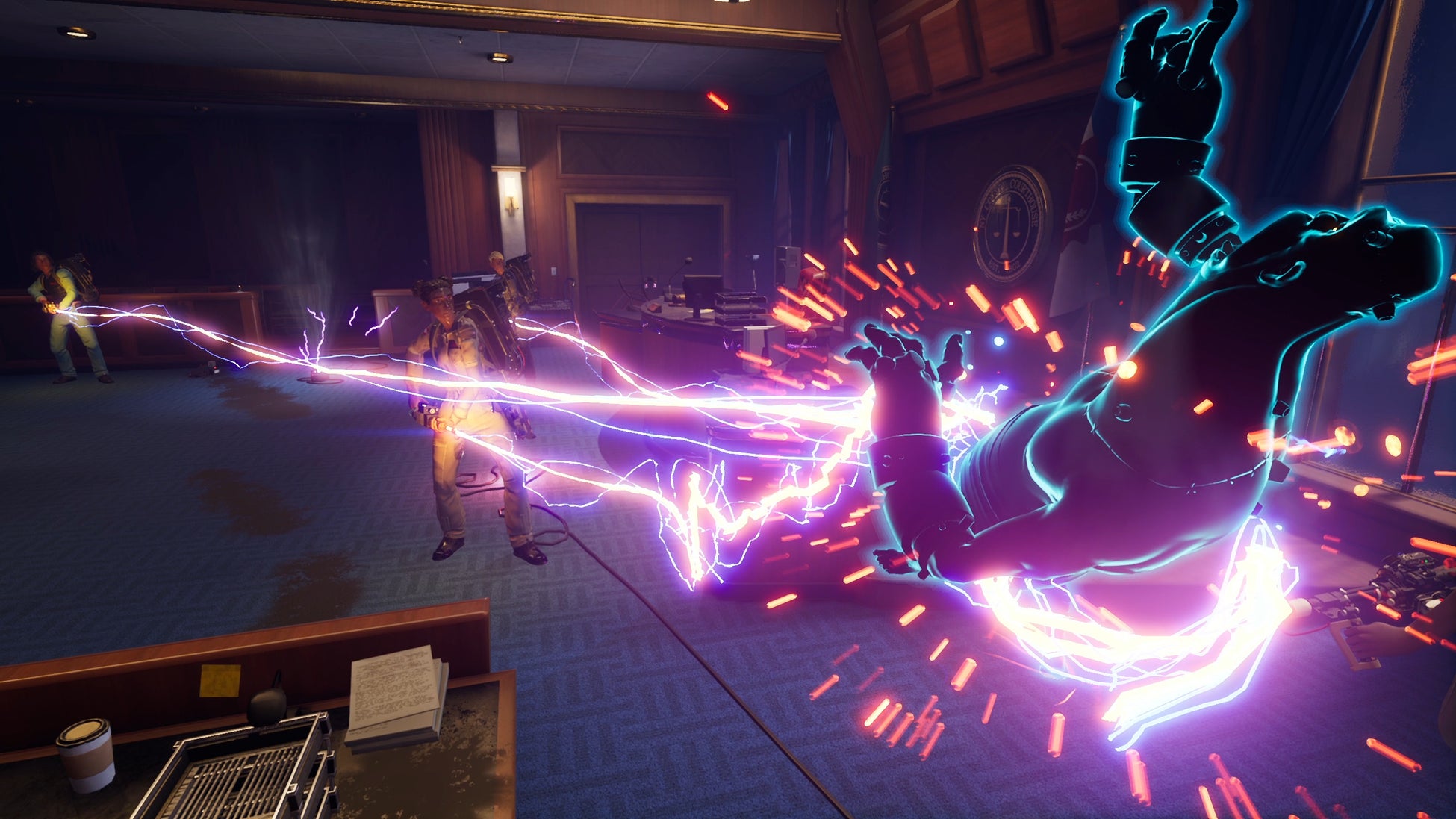 【IllFonicプレスリリース】『Ghostbusters: Spirits Unleashed (ゴーストバスターズ／スピリッツ・アンリーシュド)』無料DLC第2弾を4月21日より全世界で配信開始のサブ画像2_裁判所3