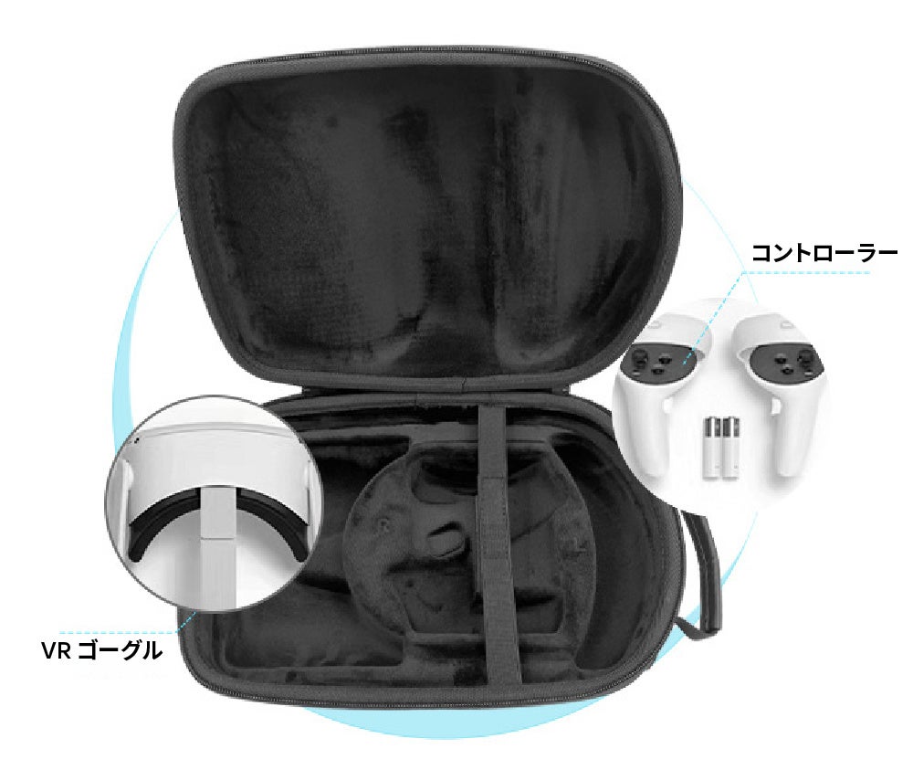 外部の衝撃からVR機器を守る！ヘッドセットとコントローラーをまとめて収納できるMeta Quest 2専用ケース「GXR-Box」をガジェットストア「MODERN g」で販売開始のサブ画像1