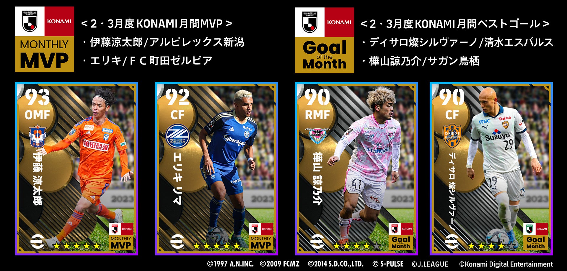 KONAMIのサッカーゲーム『Ｊクラ』と『eFootball™ 2023』でＪリーグ開幕30周年を記念したキャンペーンを開催！のサブ画像16