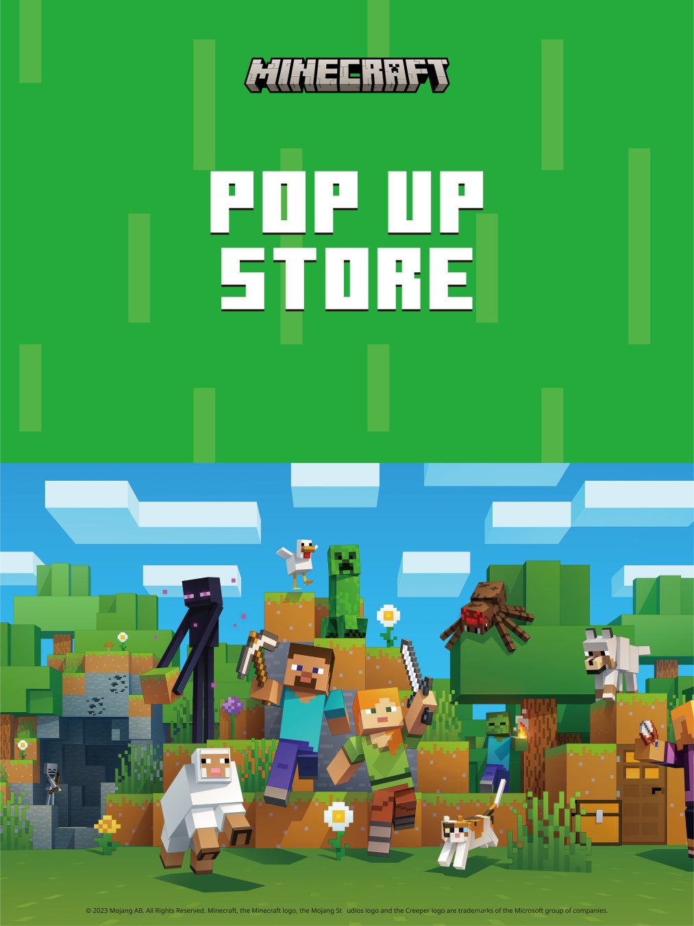 「MINECRAFT POPUP STORE」がゴールデンウィーク期間中に各地で開催！大人気ゲーム『マインクラフト』の店舗限定特典や新商品を多数販売！！のサブ画像1_【MINECRAFT POPUP STORE】