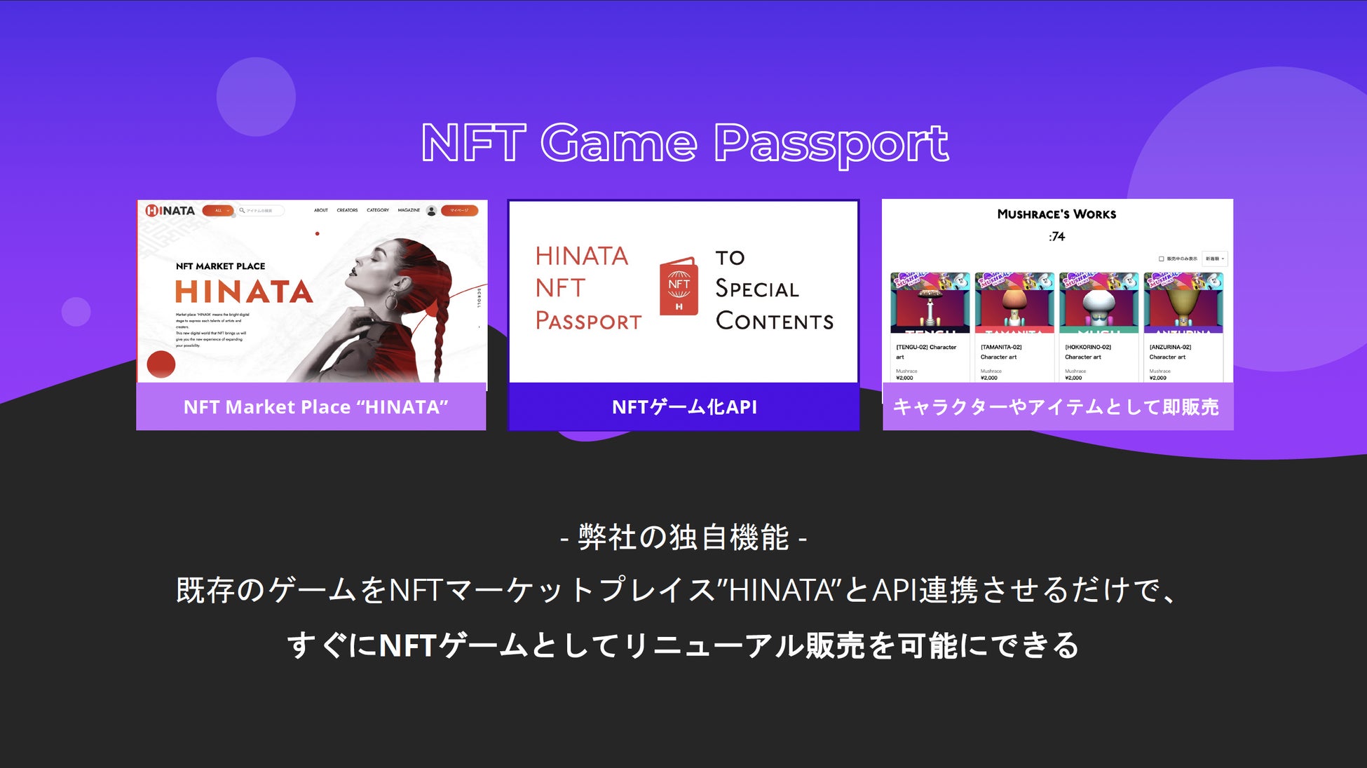 既存のゲームをNFTマーケットプレイスと連携して、すぐにNFTゲーム化できるAPIの提供を開始！のサブ画像1