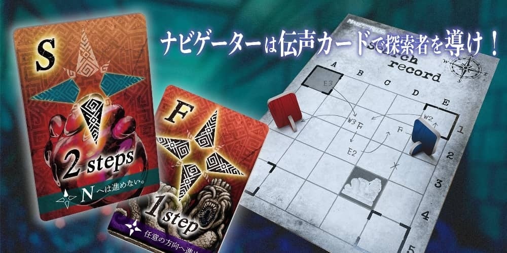 [amazonで販売開始]ゲムマ2023春新作ボードゲーム【マッドネスレリクス】がついに販売開始！伝声と推理の探索ゲーム／クトゥルフテーマの協力型ゲーム！互いの状況を推理し怪異蠢く遺跡から脱出せよ！のサブ画像5