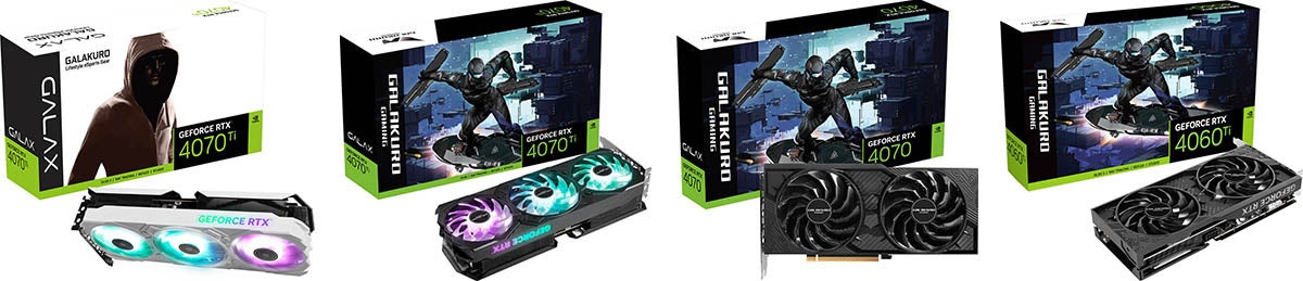 RTX4070Ti ホワイトボディとLEDが鮮やかなファン搭載グラボと、3年保証グラボ RTX4070Ti・RTX4070・RTX4060が新発売！ | 玄人志向 GALAKURO GAMING からのサブ画像1