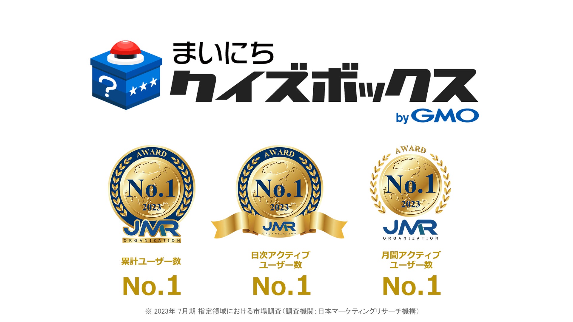 「まいにちクイズボックス byGMO」がユーザー数No.1を獲得！2023年6月度の月間アクティブユーザー数は259万人を突破【GMOメディア】のサブ画像1