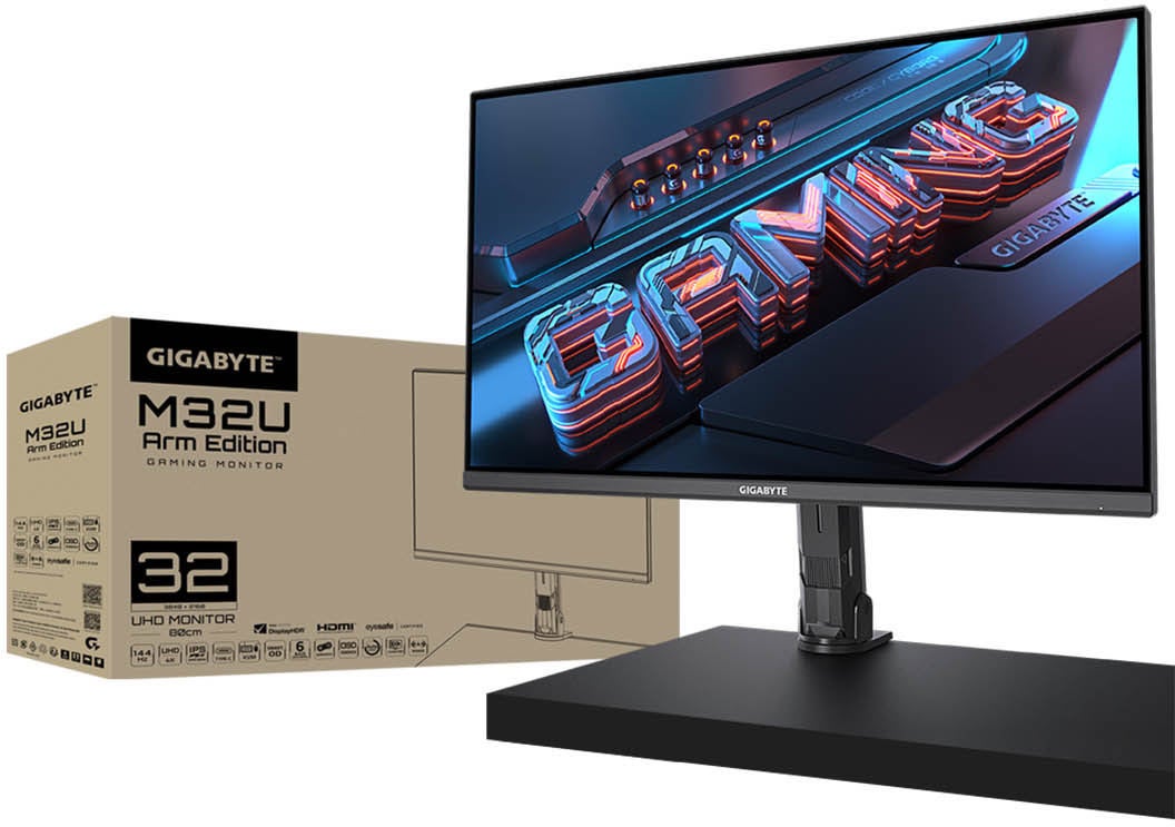 GIGABYTEから31.5インチ UHD モニターアーム一体型液晶ゲーミングモニター発売のサブ画像1