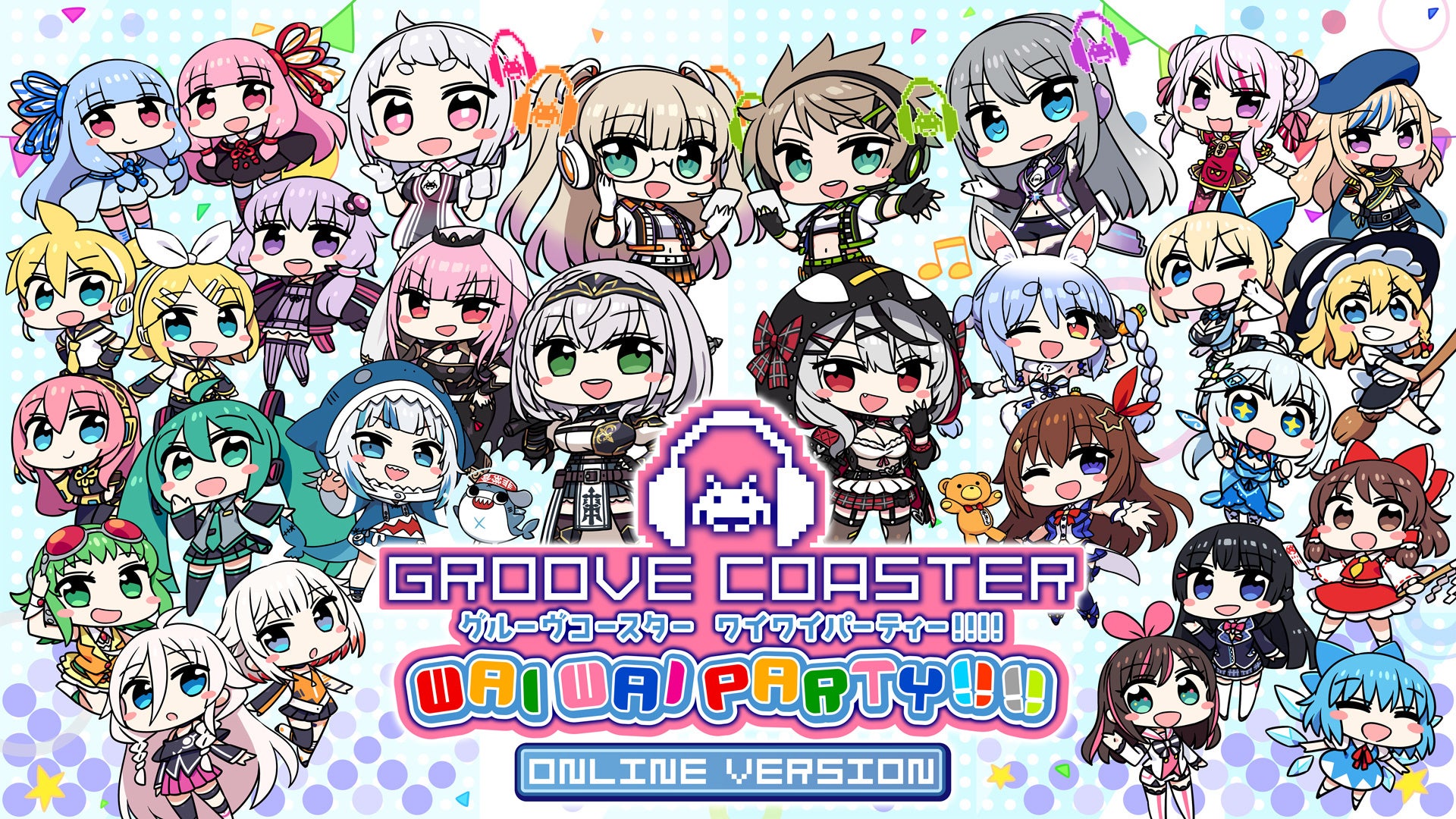 『グルーヴコースター ワイワイパーティー!!!!』「ホロライブプロダクション」所属人気VTuber「白銀ノエル」と「沙花叉クロヱ」とのコラボ決定! 8月10日（木）グルコスに登場!!のサブ画像1