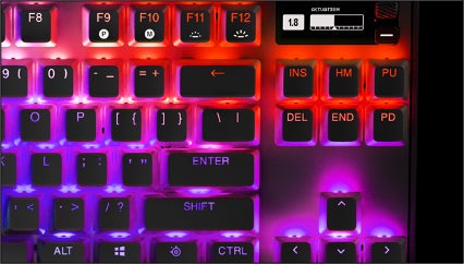 「世界最速キーボード、速さを次のレベルへ。」キーボード国内販売シェアNo.1*1のApex Proシリーズが、全製品対象にファームウェアアップデート実施のサブ画像2_▲Rapid Trigger OFF時（OLEDに稲妻アイコン無）