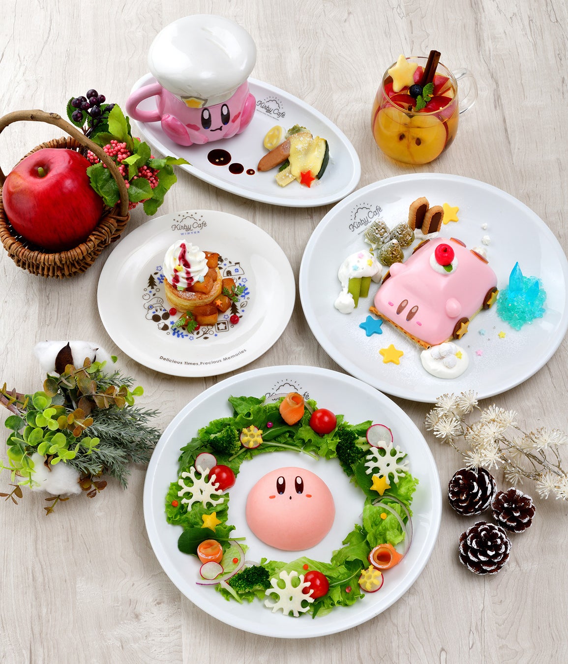 星のカービィの『Kirby Café (カービィカフェ)』にて「カービィカフェ WINTER 2023」を11月9日(木)より開催！ リースみたいなカービィのサラダやりんごのメニューなどが登場！のサブ画像2