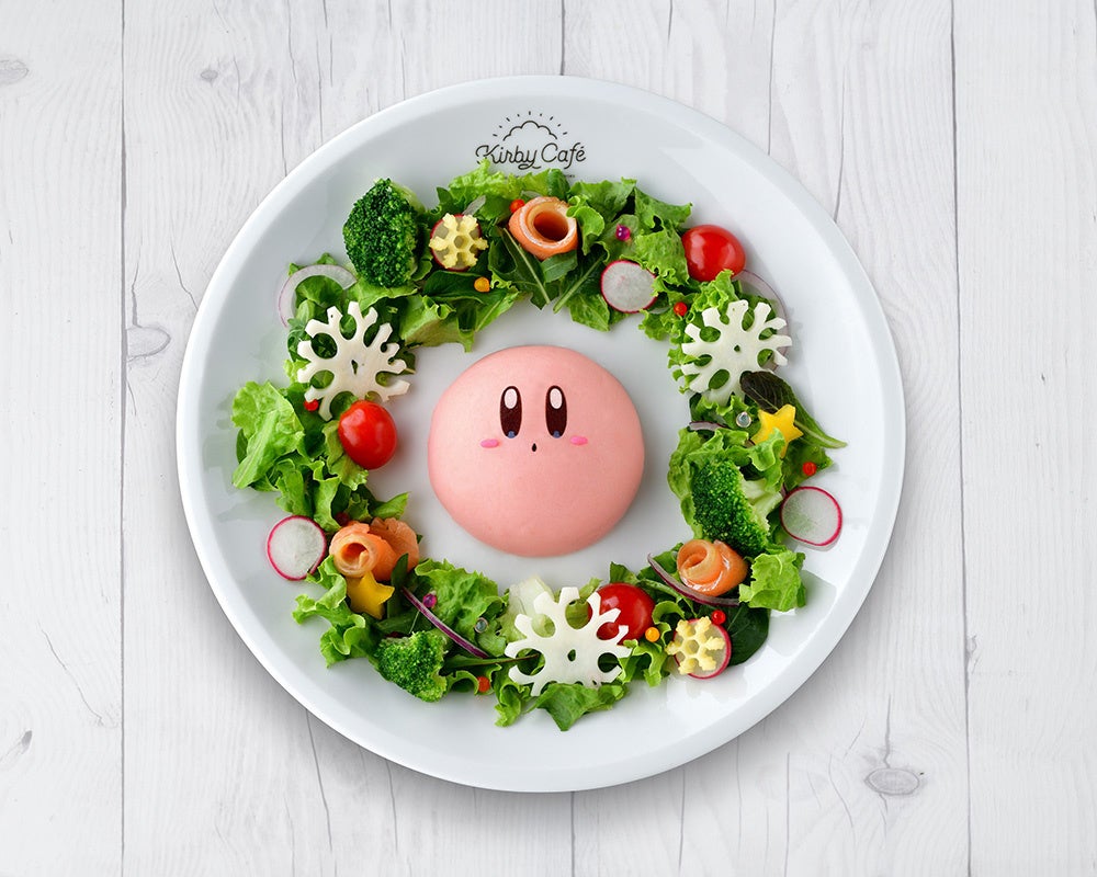 星のカービィの『Kirby Café (カービィカフェ)』にて「カービィカフェ WINTER 2023」を11月9日(木)より開催！ リースみたいなカービィのサラダやりんごのメニューなどが登場！のサブ画像3