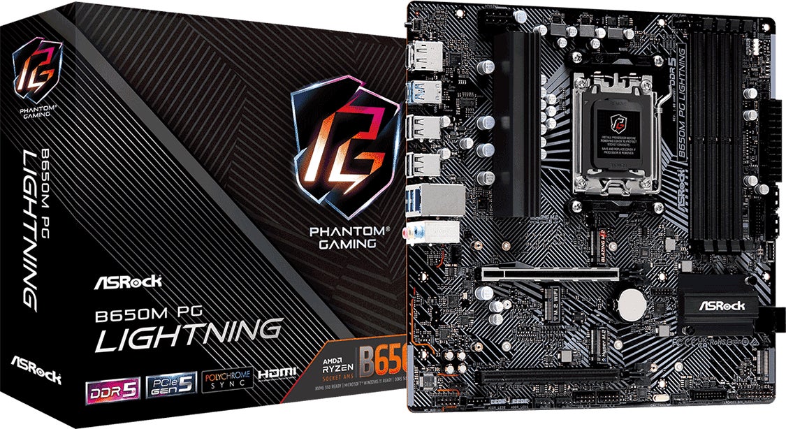 【ASRock】AMD B650チップセットのMicro ATX ゲーマー向けエントリーモデル マザーボード『B650M PG Lightning』発売のサブ画像1