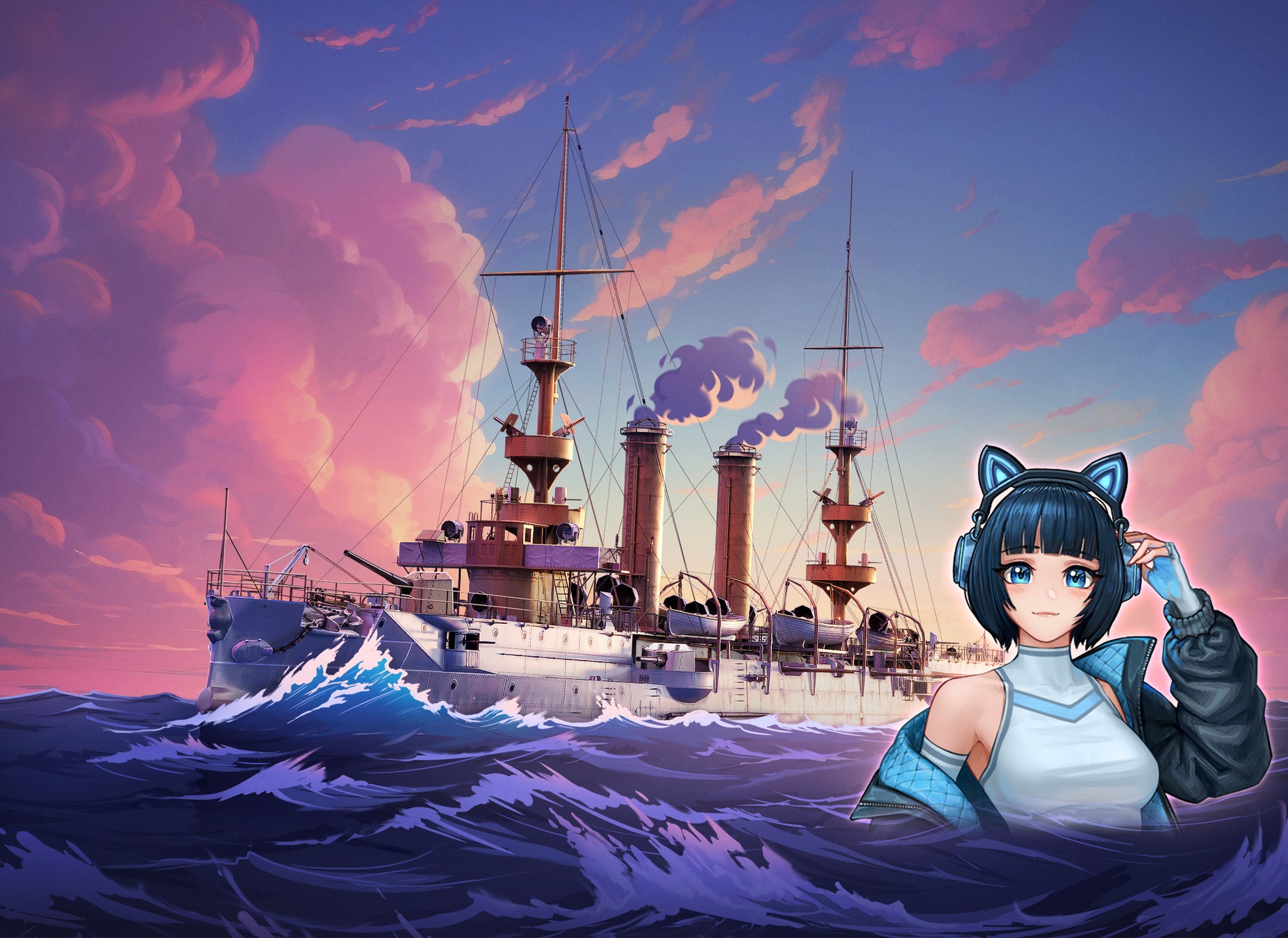 『World of Warships』の大海原にアニメ『ハイスクール・フリート』が帰ってくる！のサブ画像16