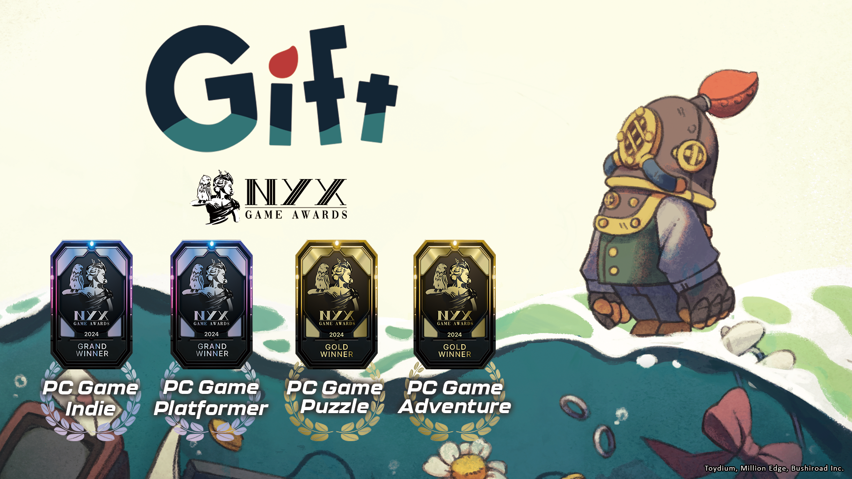 豪華客船脱出パズルアクション『Gift』国際的なゲームアワード「NYX Game Awards」の2部門でGRAND WINNERを受賞！のサブ画像1