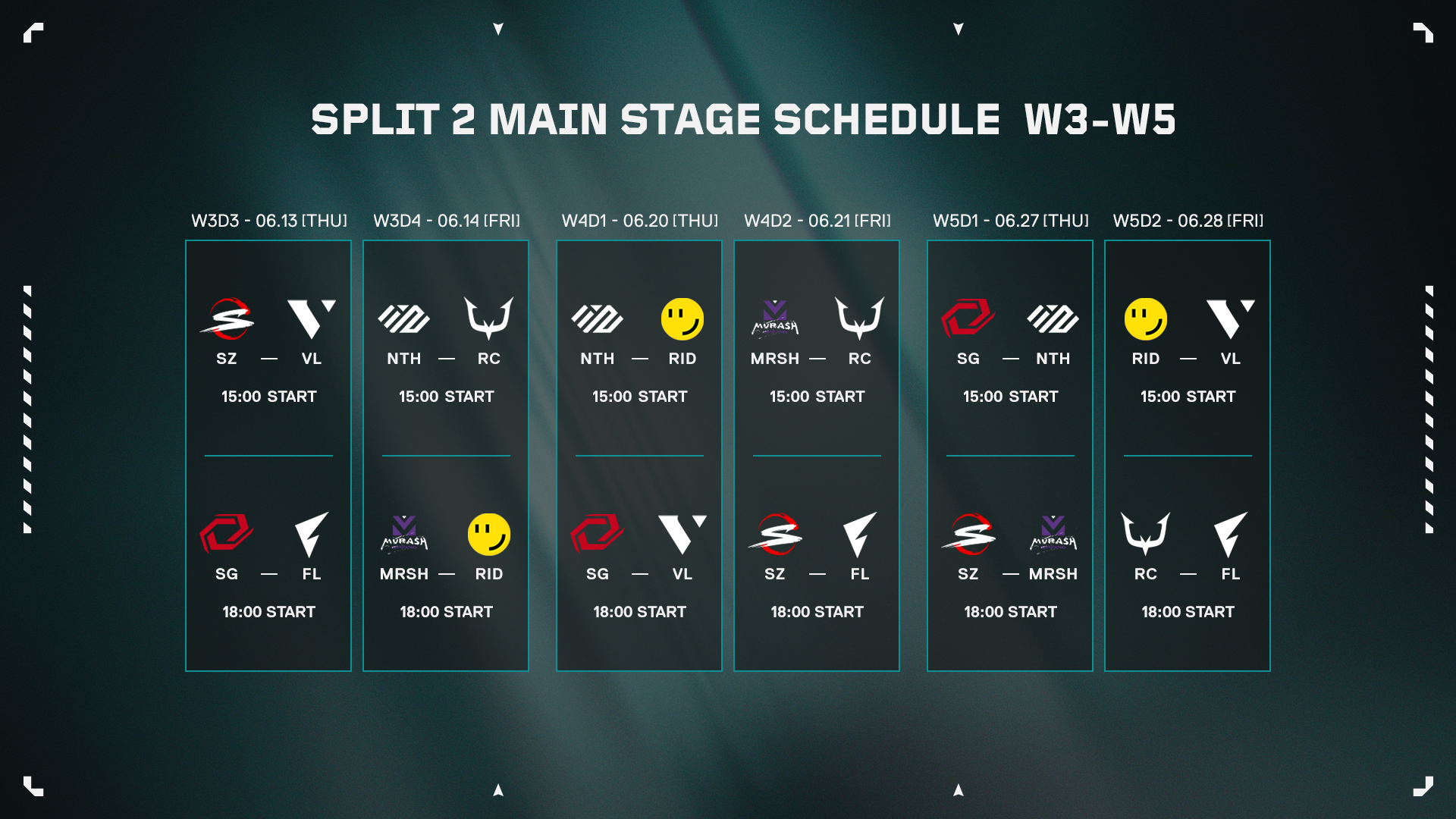 VALORANT Challengers Japan 2024 Split 2 Main Stage5月20日（月）に開幕するSplit 2 Main Stageの対戦組み合わせが決定！のサブ画像4