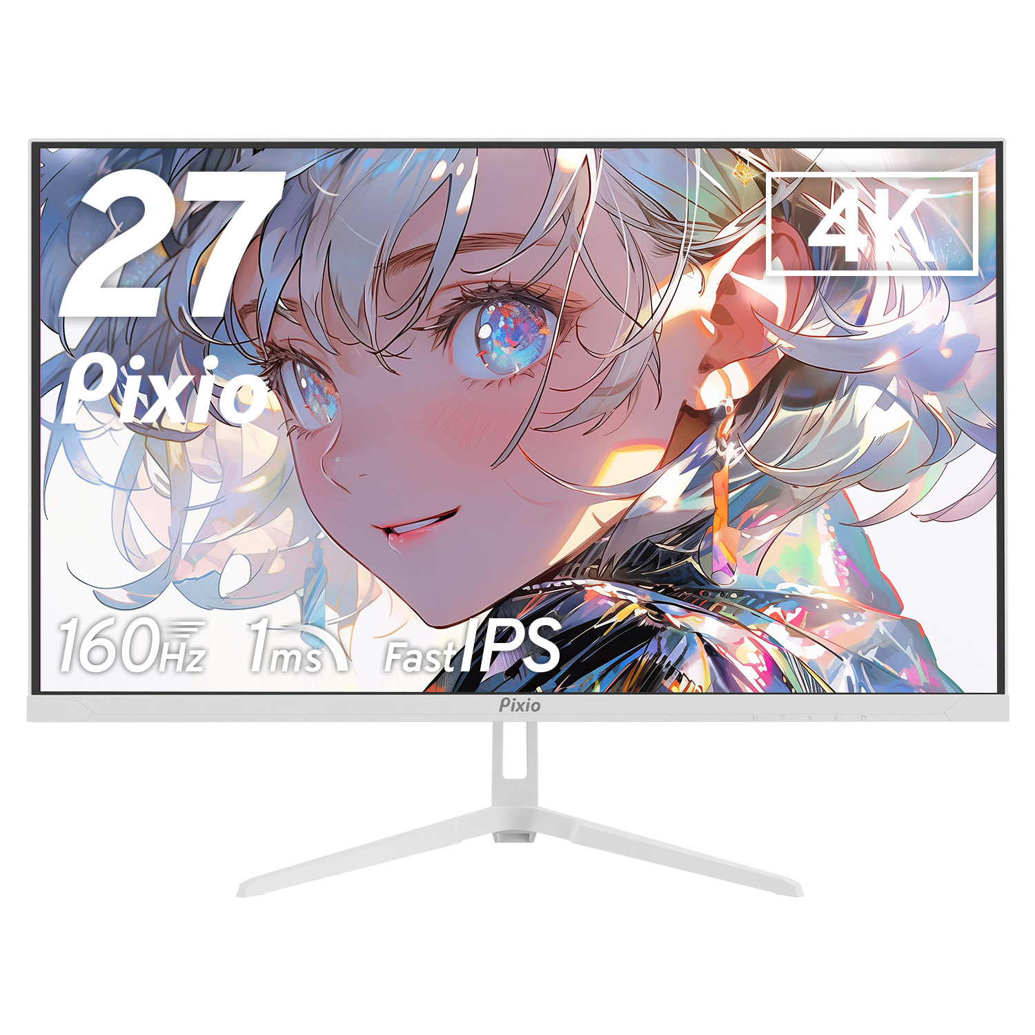 「Pixio」より 4K対応の27インチ／160Hz／Fast IPS ゲーミングモニター「PX27U WAVE」登場。パステルブルー、パステルピンク、ホワイト、ブラックの選べる4種類のサブ画像4