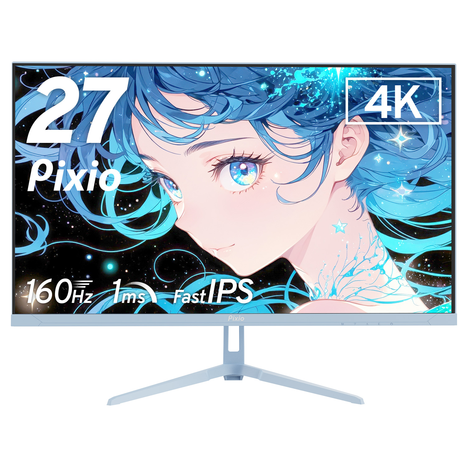 「Pixio」より 4K対応の27インチ／160Hz／Fast IPS ゲーミングモニター「PX27U WAVE」登場。パステルブルー、パステルピンク、ホワイト、ブラックの選べる4種類のサブ画像6